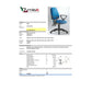 Sedia operativa girevole Unisit Leda LDAY Eco smart - schienale alto rivest. Eco grigio chiaro + braccioli LDAY/BR/EI