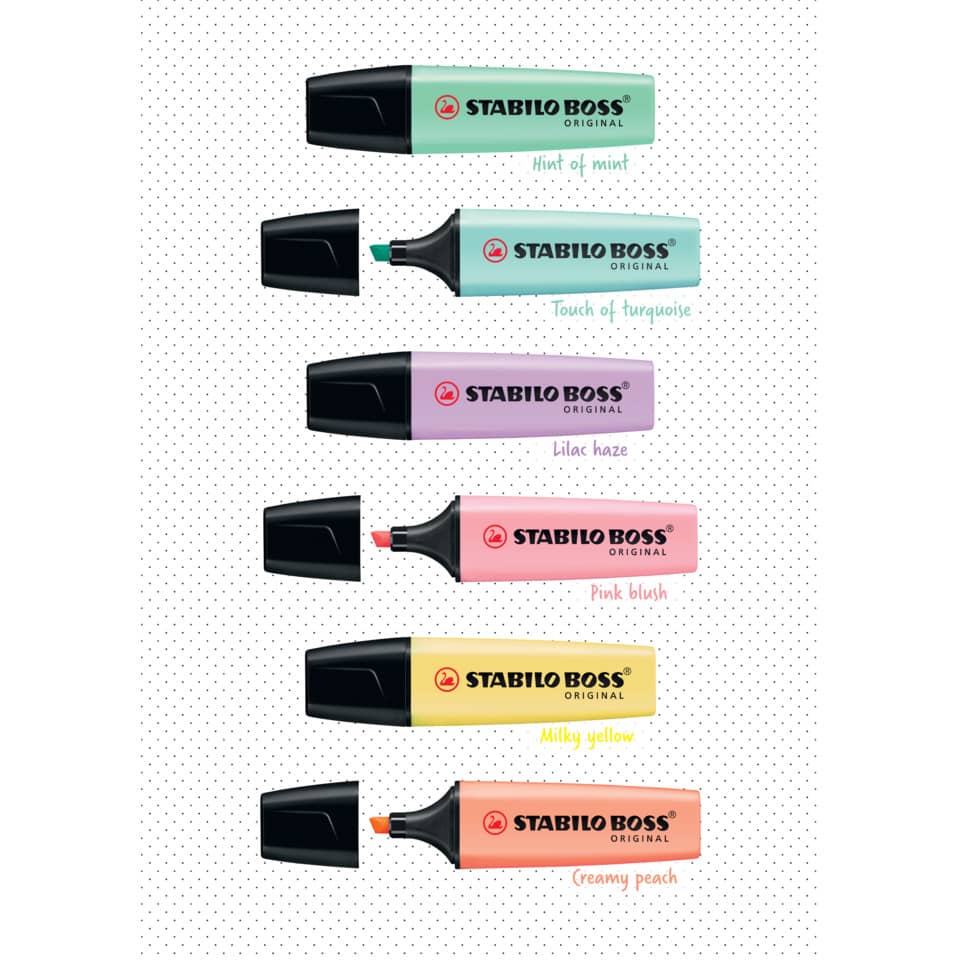 Evidenziatori Stabilo Boss Original Pastel 2-5 mm assortiti astuccio da 6 - 70/6-2