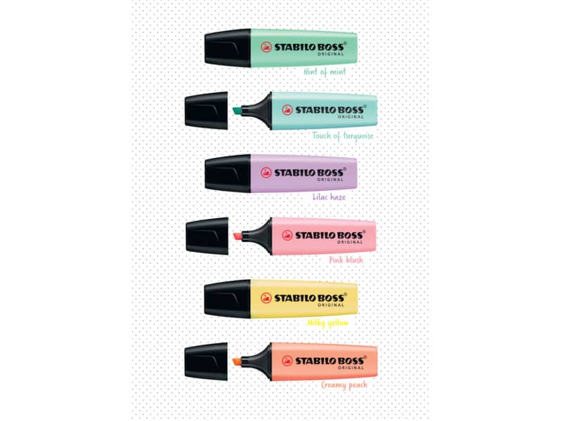 Evidenziatori Stabilo Boss Original Pastel 2-5 mm assortiti astuccio da 6 - 70/6-2