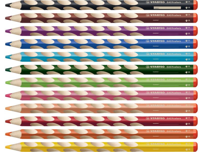 Matite colorate Stabilo EASYcolors per destrorsi assortiti astuccio da 12 - 332/12