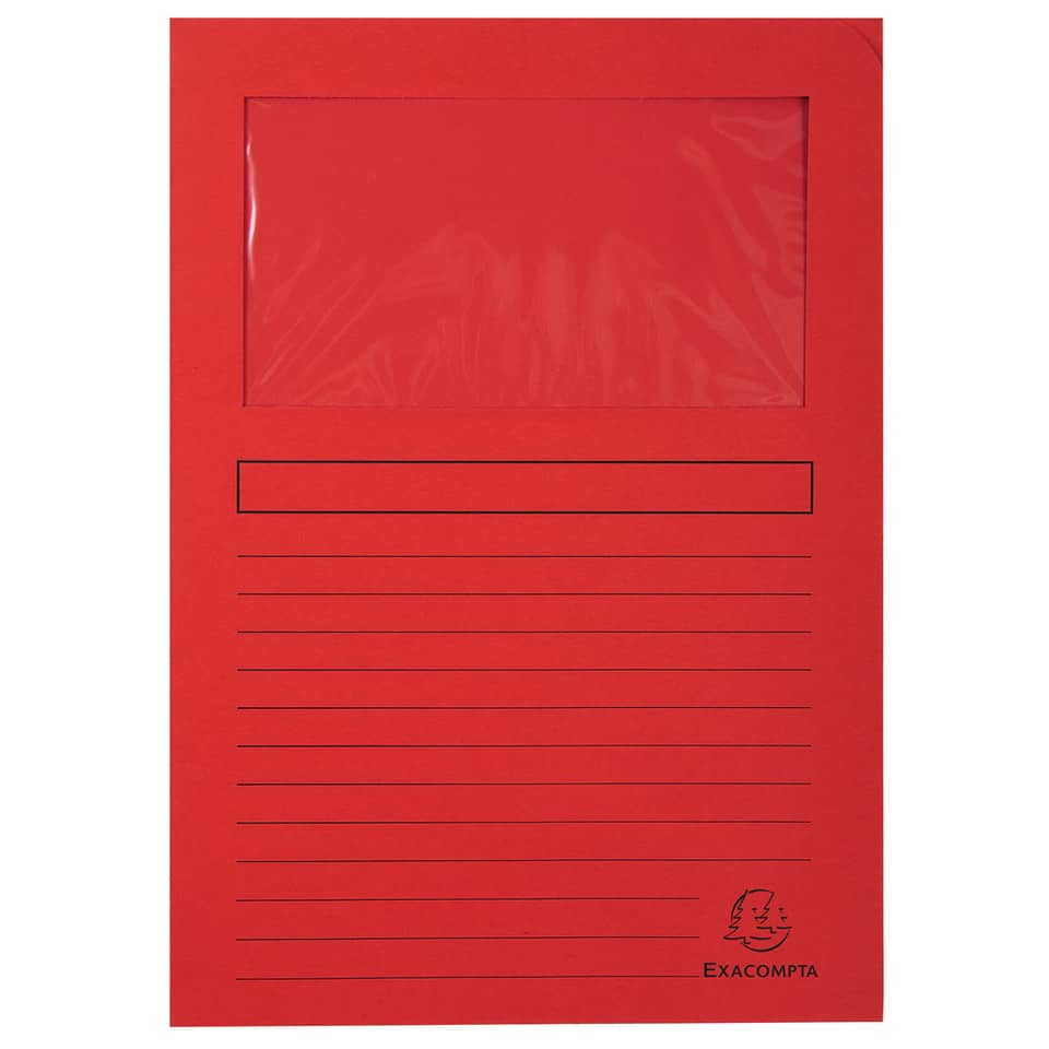 Cartelline con finestra Exacompta Forever® A4 cartoncino 120 g/m² assortiti  conf. da 100 - 50100E