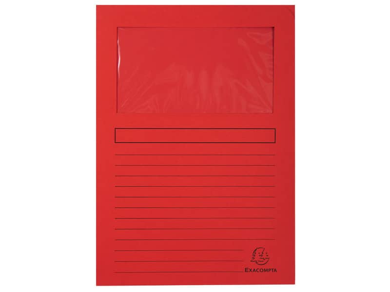 Cartelline con finestra Exacompta Forever® A4 cartoncino 120 g/m² assortiti  conf. da 100 - 50100E