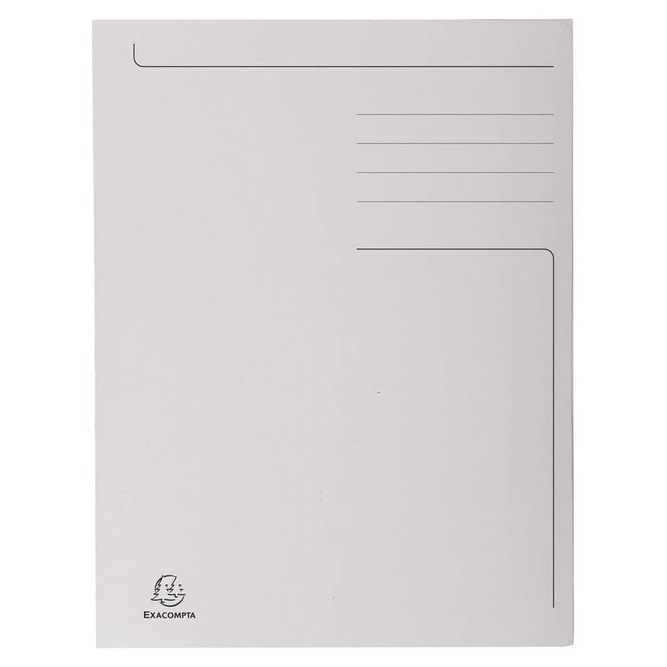 Cartelline a 3 lembi Forever® 24,5x35 cm grigio conf. 50 pezzi - 449019E