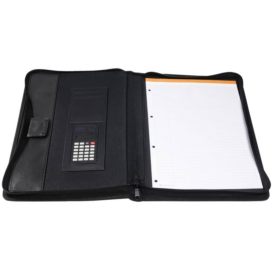 Cartella per conferenze Exacompta EXAWALLET con calcolatrice EXACTIVE A4 nero - 55534E