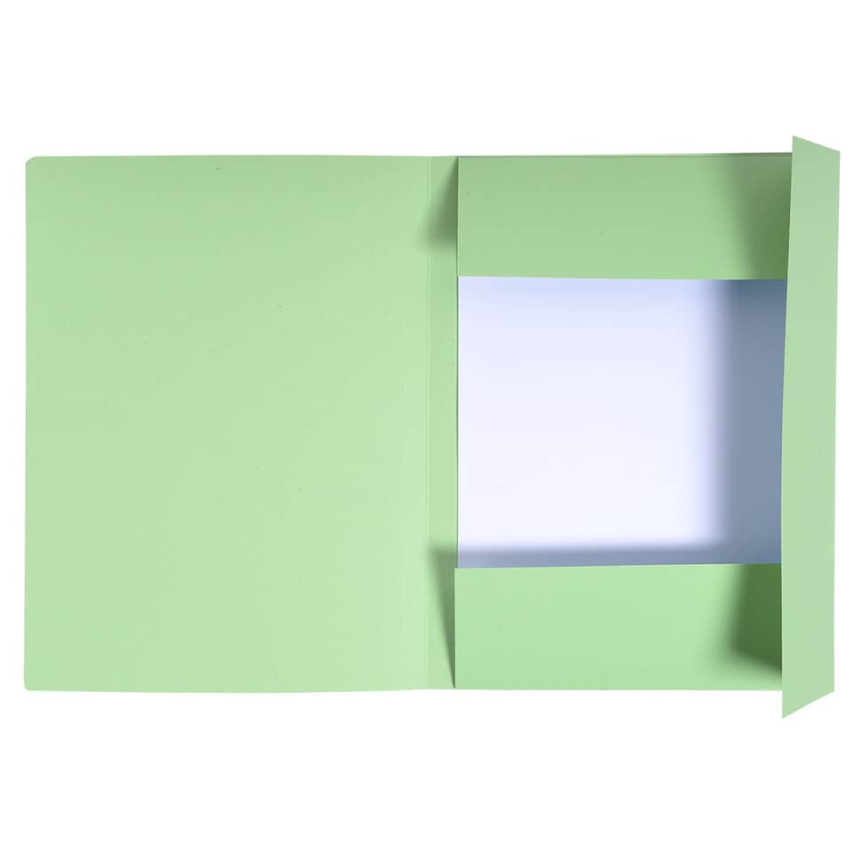 Cartelline a 3 lembi Forever® 24,5x35 cm verde conf. 50 pezzi - 449013E