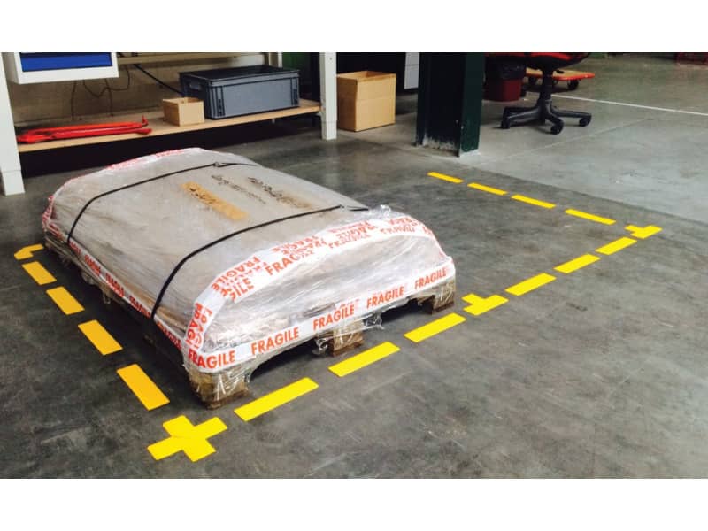 Sticker segnaletici adesivi Tarifold PRO® di sicurezza - rettangolari 200x50 mm giallo  Conf. 10 pezzi - 197104