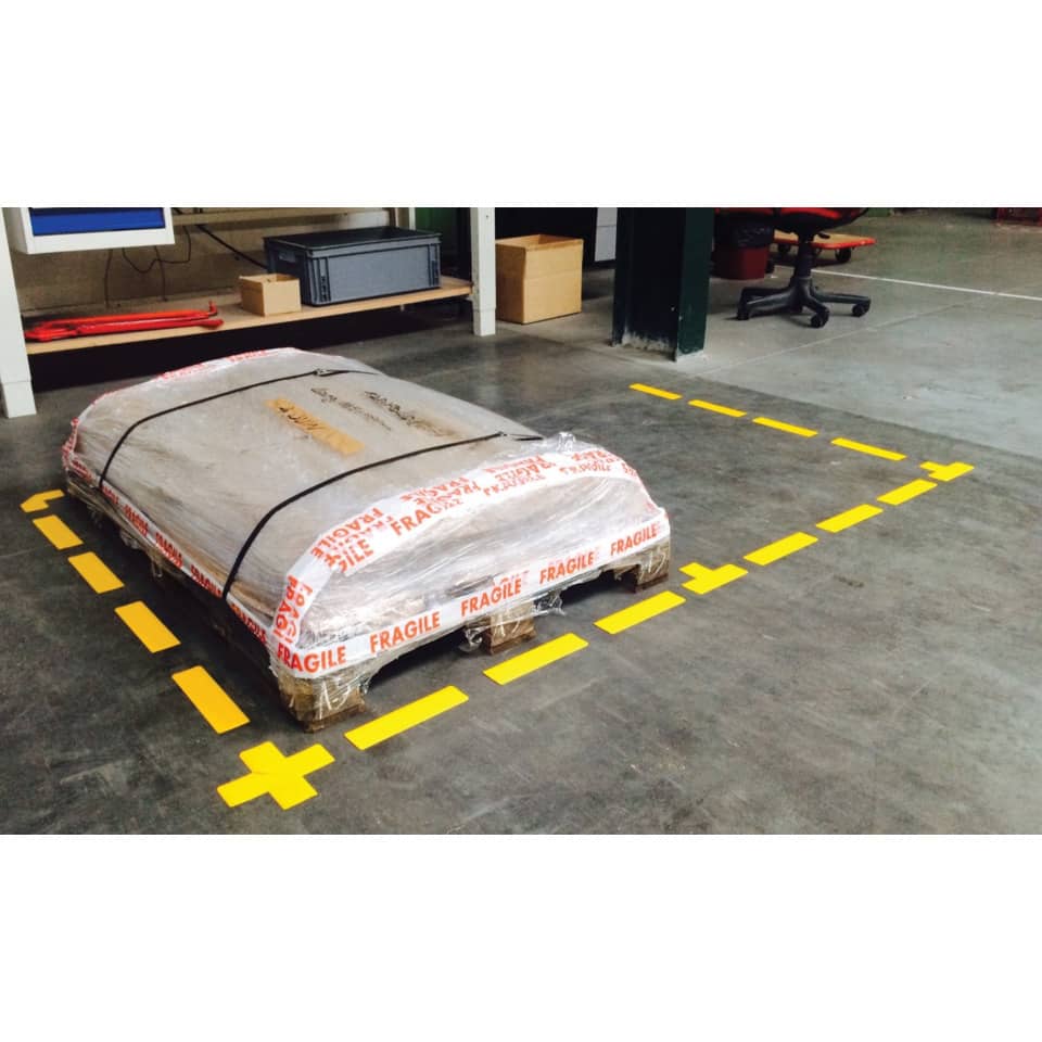 Sticker segnaletici adesivi Tarifold PRO® di sicurezza - rettangolari 200x50 mm giallo  Conf. 10 pezzi - 197104