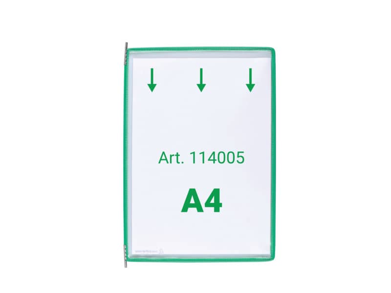 Buste per leggio Tarifold® T-Technic A4 verde - PVC bordo rinforzato Conf. 10 pezzi - 114005