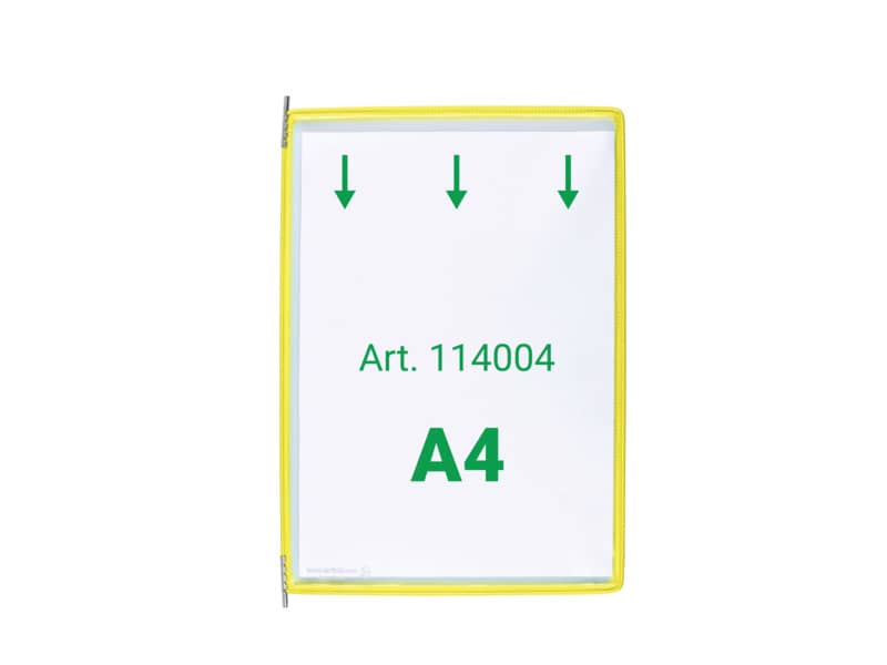 Buste per leggio Tarifold® T-Technic A4 giallo - PVC bordo rinforzato Conf. 10 pezzi - 114004