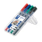 Marcatori doppia punta Staedtler Lumocolor permanent duo 348 assortiti astuccio da 4 pezzi - 348 WP4