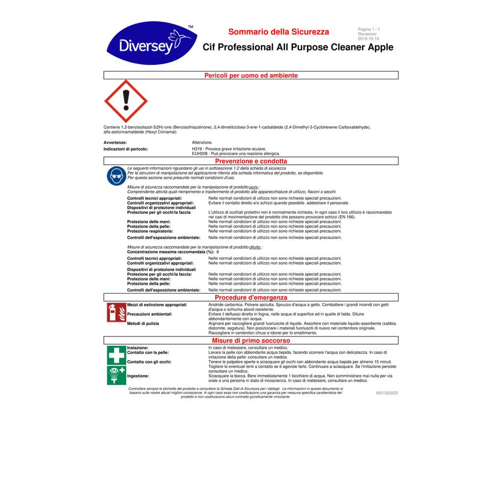 Detergente liquido fragranza mela Cif tanica 5 L - verde 100958290