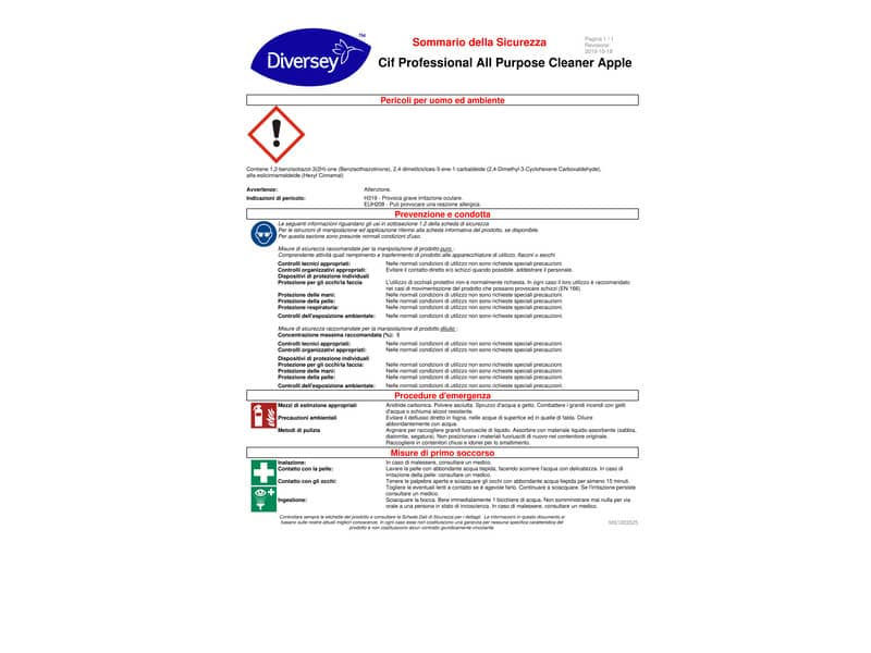 Detergente liquido fragranza mela Cif tanica 5 L - verde 100958290