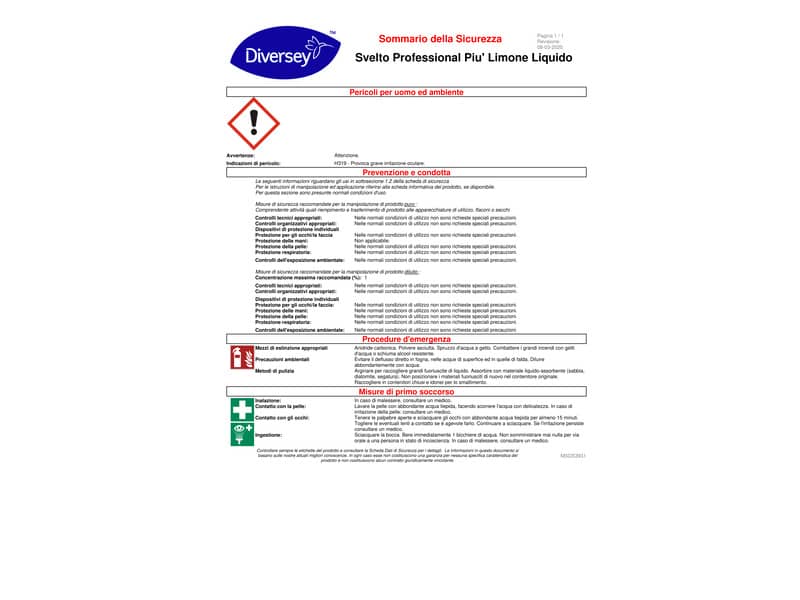 Detergente per stoviglie Svelto Più Limone Professionale - verde - tanica 5 litri - 7522663