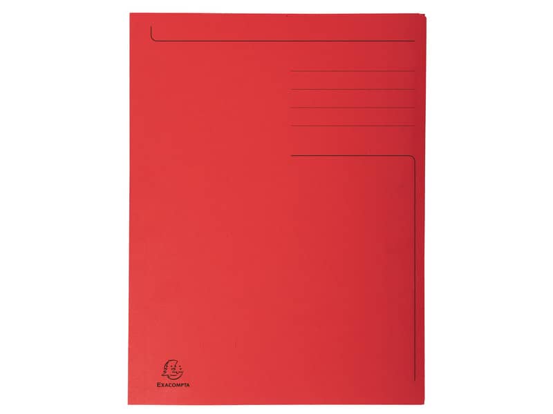 Cartelline a 3 lembi Forever® 24,5x35 cm rosso conf. 50 pezzi - 449003E