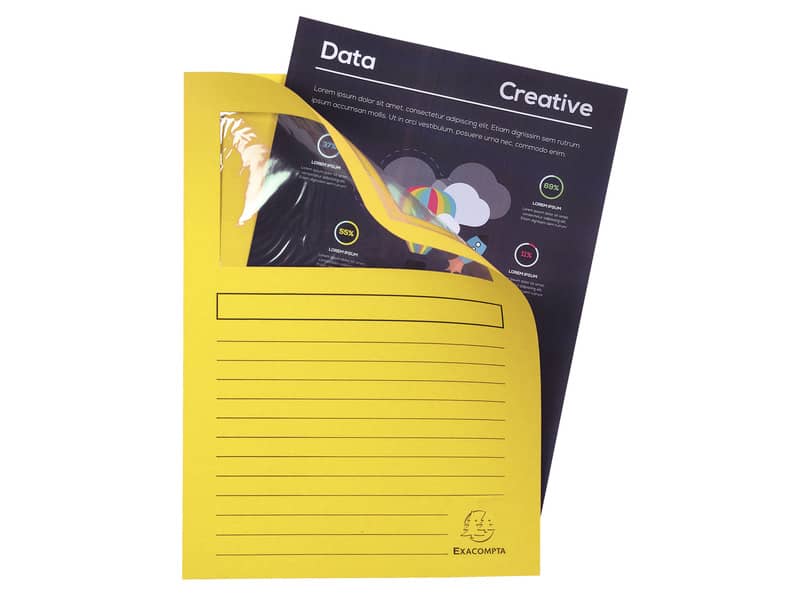 Cartelline con finestra Exacompta Forever® A4 cartoncino 120 g/m² giallo conf. da 100 - 50109E