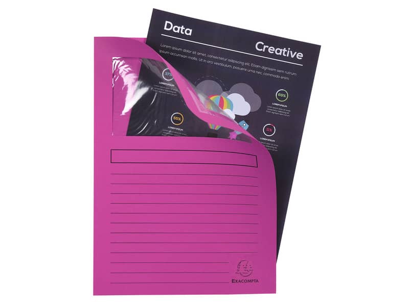 Cartelline con finestra Exacompta Forever® A4 cartoncino 120 g/m² fucsia conf. da 100 - 50108E