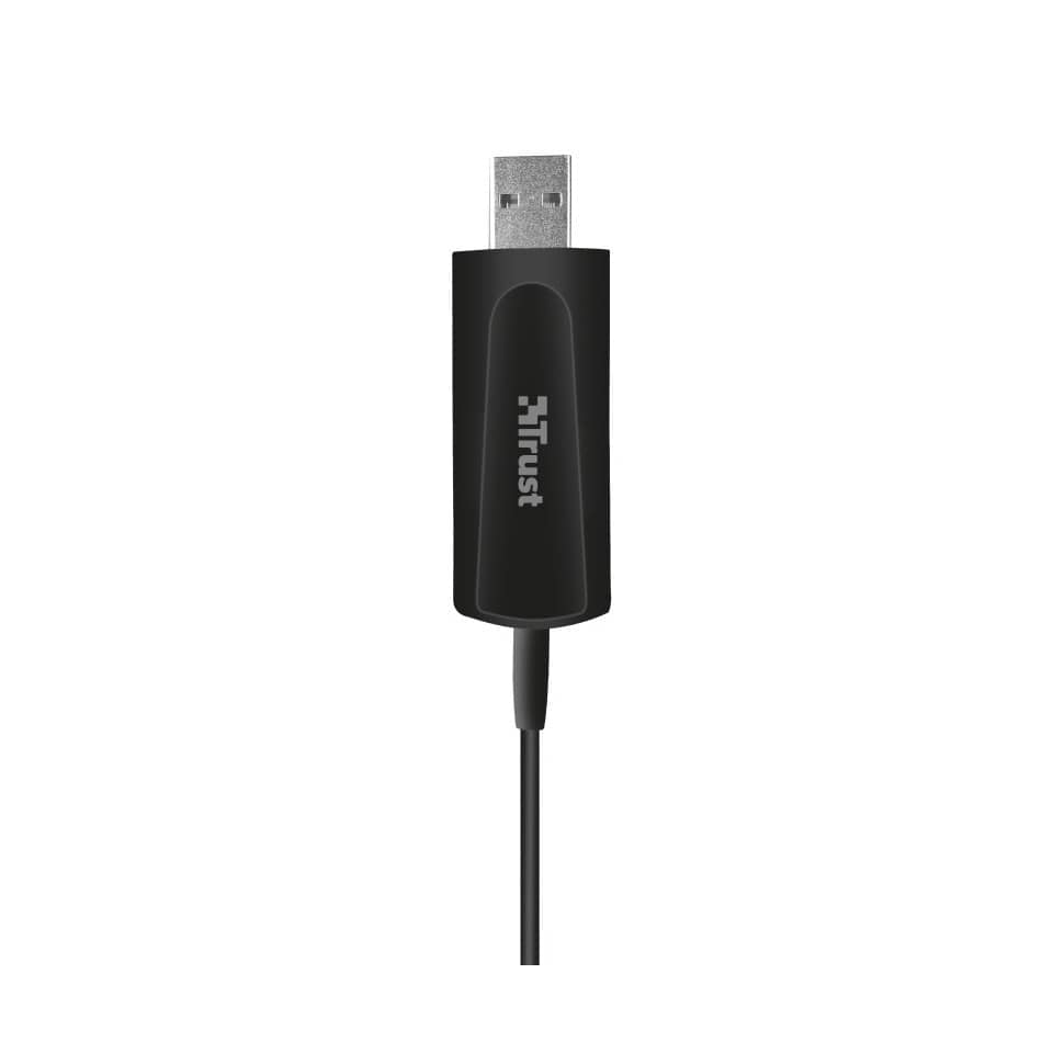 Cuffie con microfono USB Trust Quasar - per PC e Laptop - cavo 2.5 m nero 16976-05