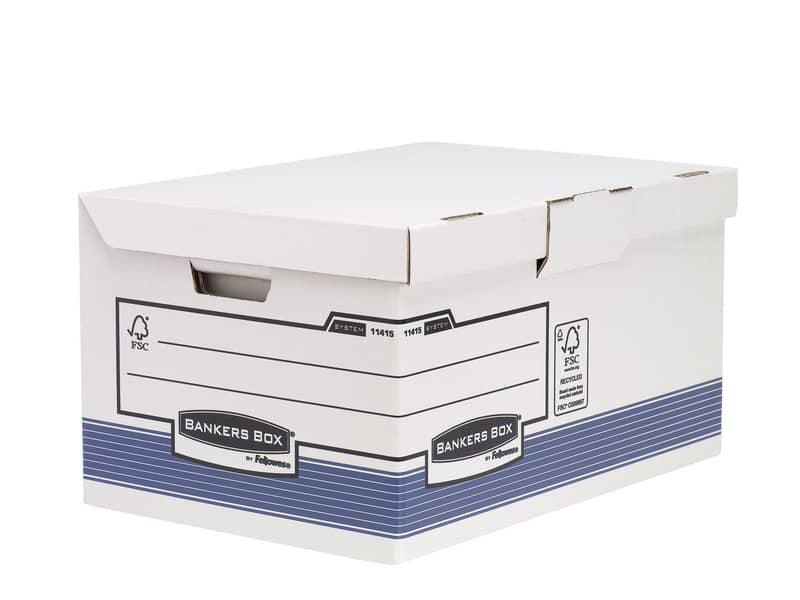 Scatola archivio BANKERS BOX Box System MAXI 29,3x54,5x37,8 cm blu/bianco 1141501