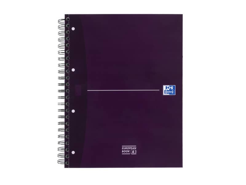 Quaderno spiralato OXFORD European Book Oxford Office Essentials A4+ assortiti quadretti 5 mm - 100104738