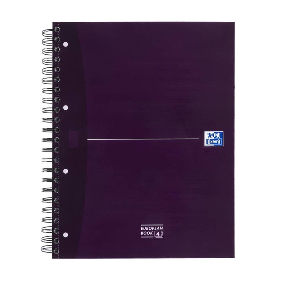 Quaderno spiralato OXFORD European Book Oxford Office Essentials A4+ assortiti quadretti 5 mm - 100104738