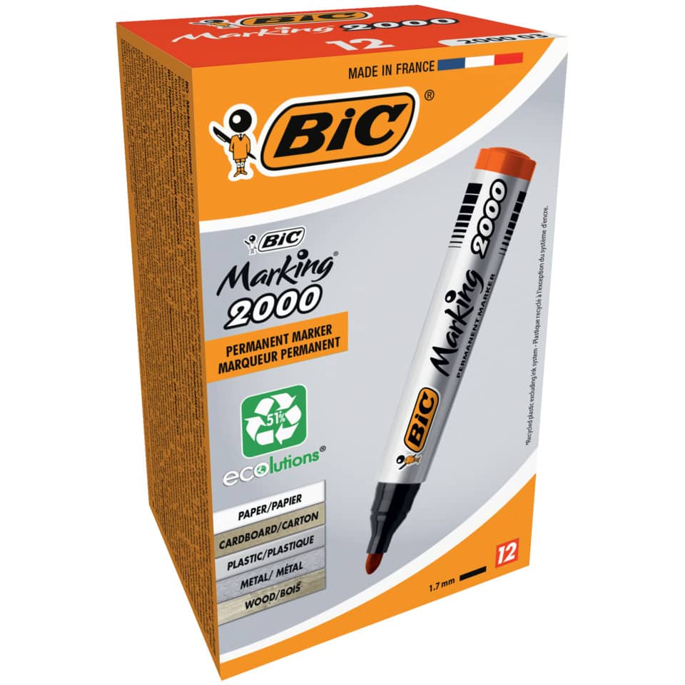 Marcatore permanente BIC Marking 2000 punta conica 4,95 mm rosso 8209133