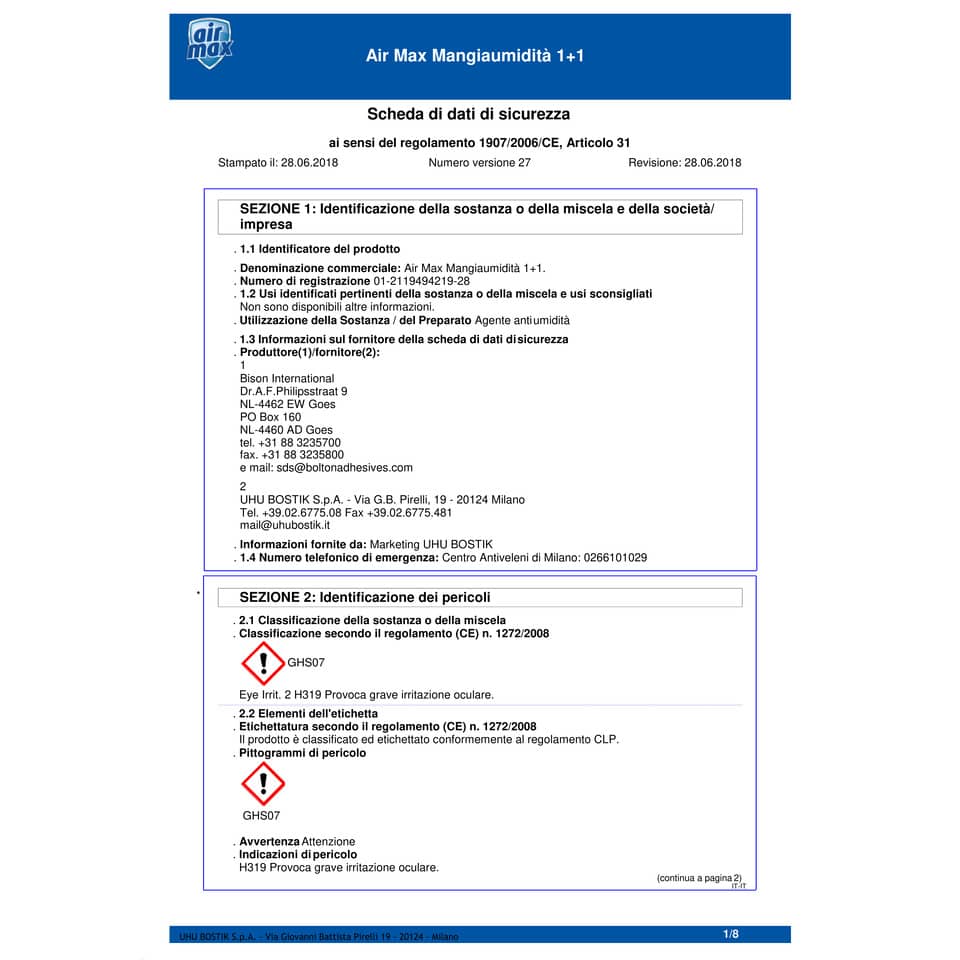 Air Max Dispositivo Mangiaumidità 1+1 450 g + ricarica tab 450 g - D0026