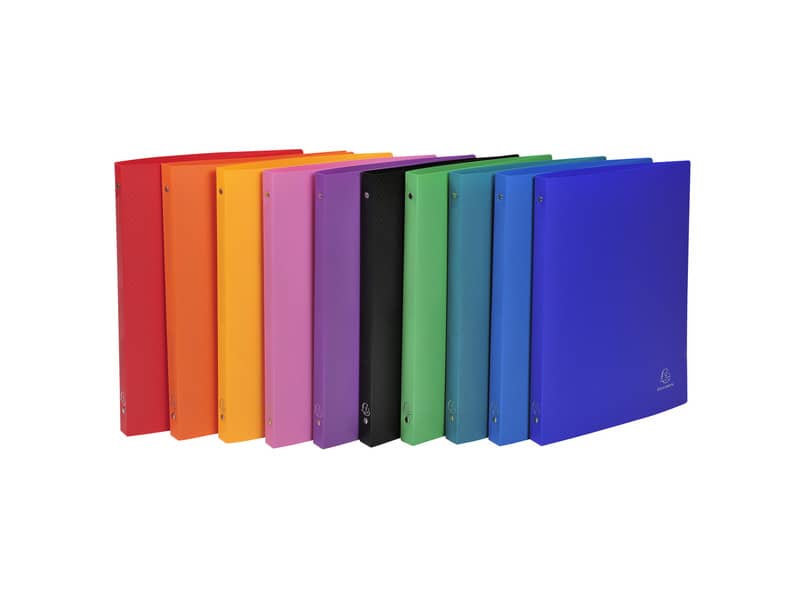 Raccoglitore ad anelli Exacompta LINEA OPACO 4 anelli Ø 15 mm ppl A4 10 colori assortiti - 51199E