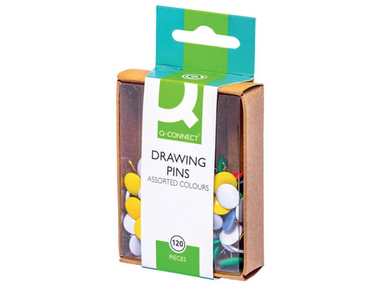 Puntine da disegno Q-Connect diametro testa 9 mm assortiti conf. da 120 - KF02020