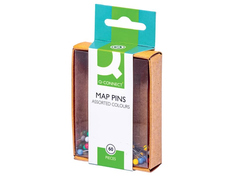 Spilli cartografici Q-Connect 15 mm colori assortiti conf. da 60 - KF02030