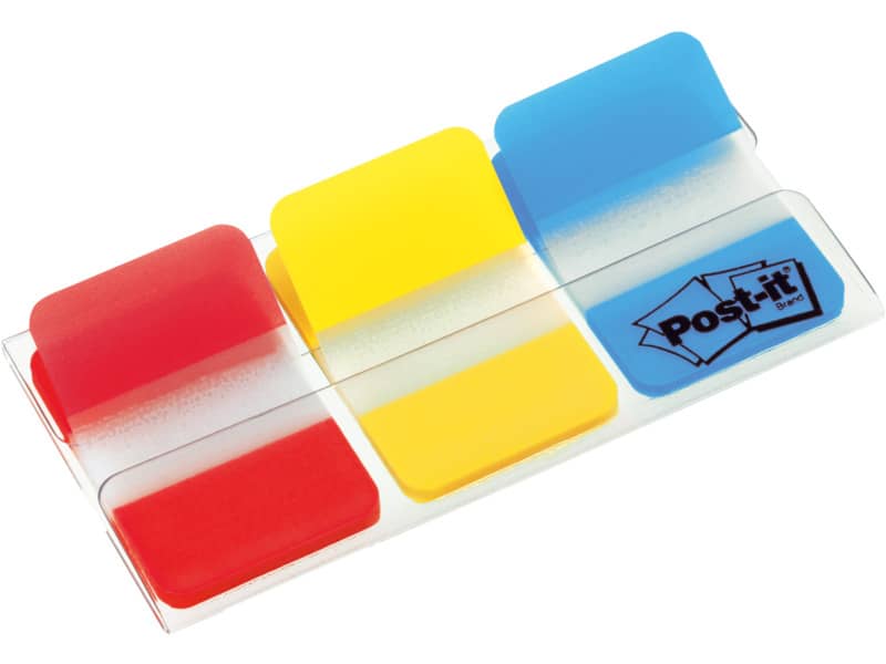 Segnapagina removibii Post-it® Index Strong colori classici 3 blocchetti da 22 - 686-RYBEU