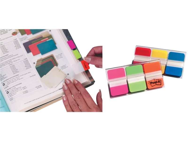Segnapagina removibii Post-it® Index Strong colori classici 3 blocchetti da 22 - 686-RYBEU