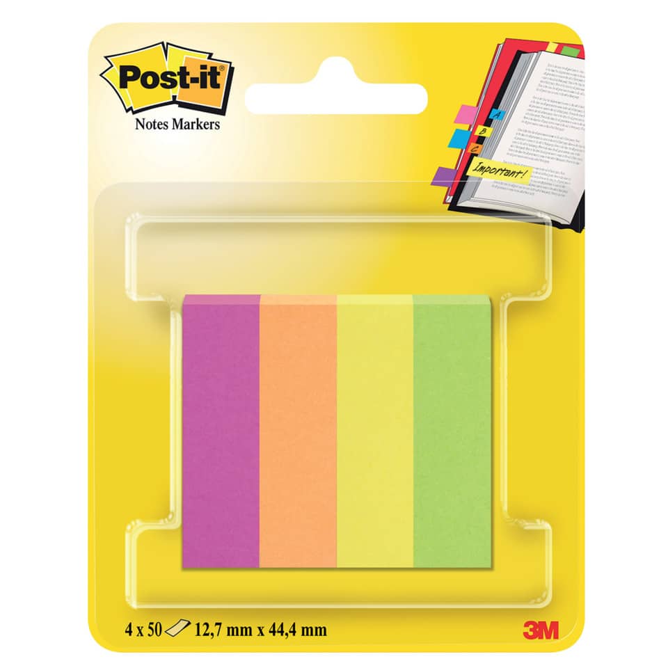 Segnapagina removibili in carta Post-it® Notes Markers Capetown 4 blocchetti assortiti Conf. da 4x50 - 670-4CA-EU