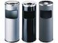 Posacenere DURABLE autoestinguente a colonna con sabbia e cestino acciaio argento metallizzato base tonda - 333223