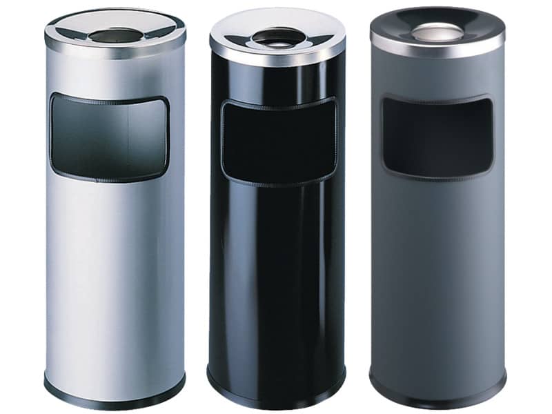 Posacenere DURABLE autoestinguente a colonna con sabbia e cestino acciaio nero base tonda - 333201