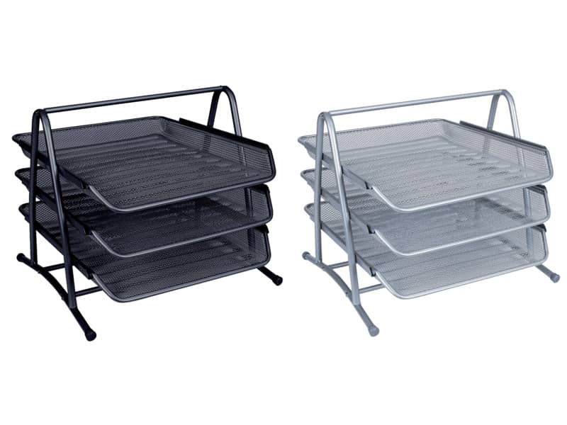 Set 3 Vaschette portadocumenti Q-Connect 27,8x27,5x35 cm nero KF00823