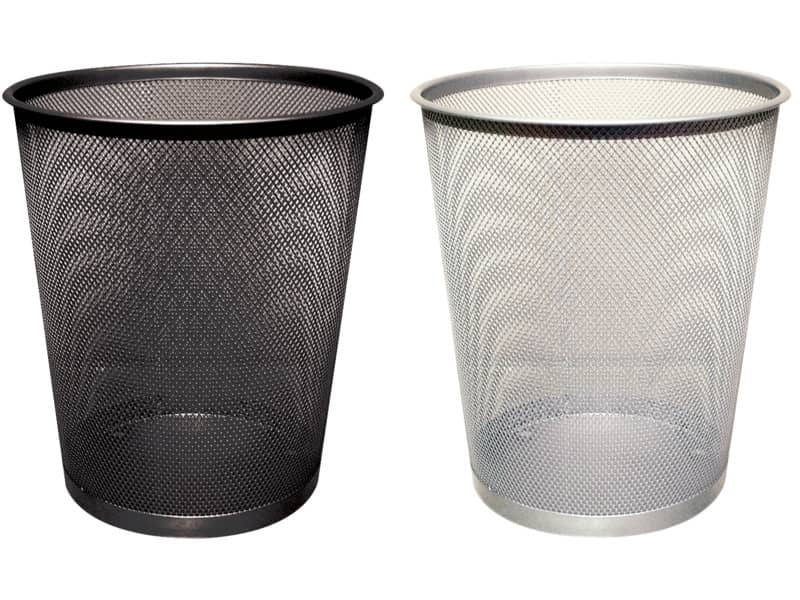 Cestino in metallo Q-Connect 19 l h 34,5 cm x diametro 29,5 cm argento KF00849