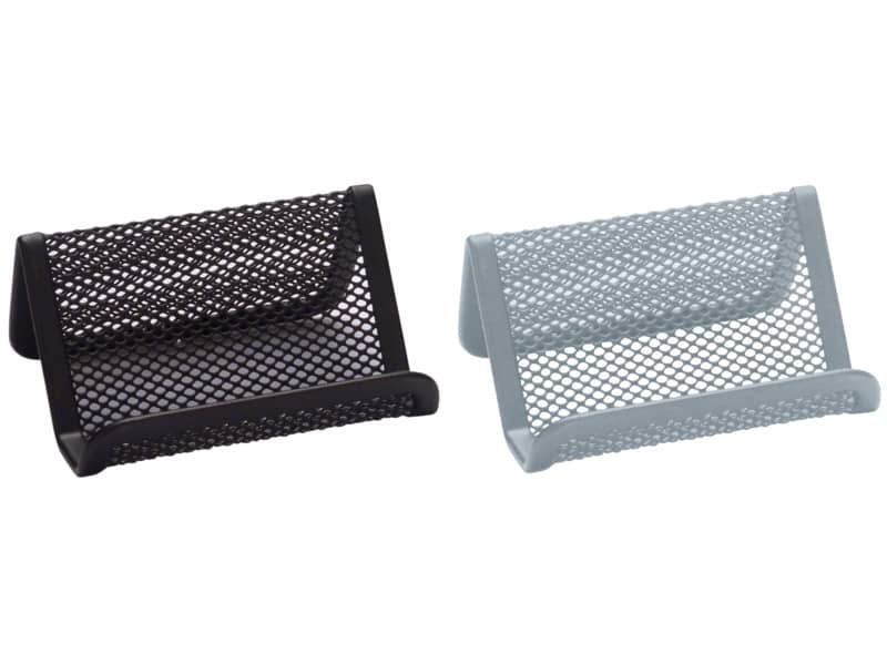 Portabiglietti da visita Q-Connect 9,5x7,5 x4,5 cm argento KF04729