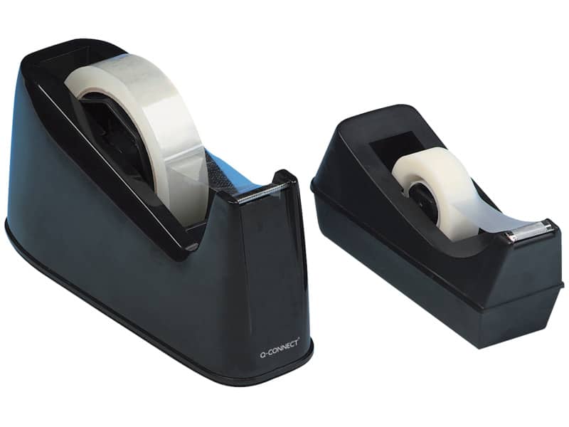 Dispenser per nastro da scrivania Q-Connect nero 25 mm x 33/66 m KF11010