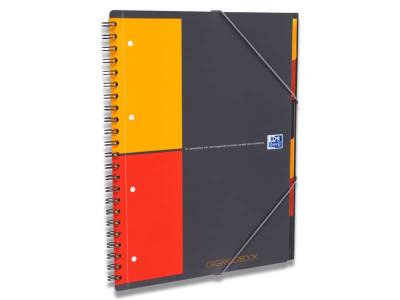 Quaderno spiralato OXFORD Organizerbook International A4+ grigio/arancio 100102777