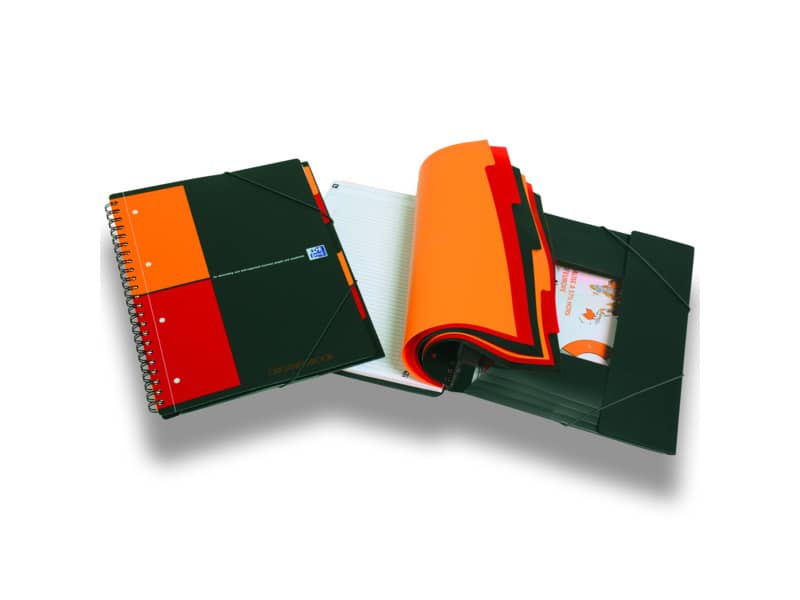 Quaderno spiralato OXFORD Organizerbook International A4+ grigio/arancio 100102777