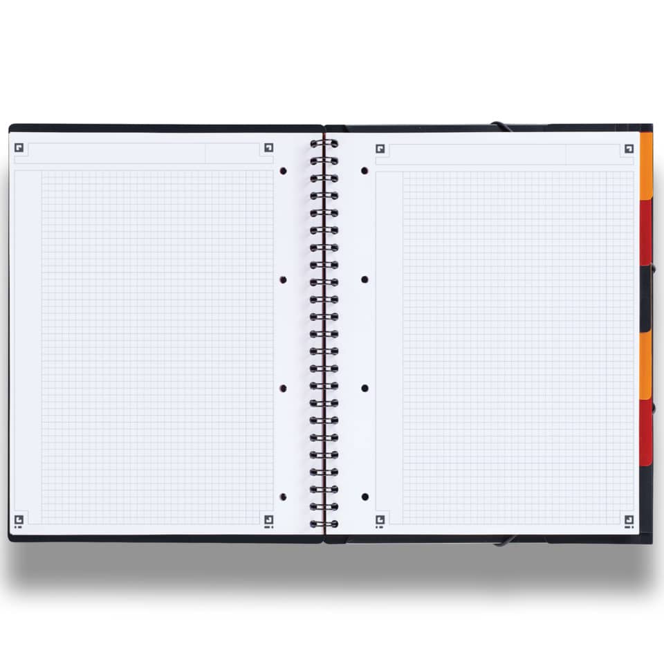 Quaderno spiralato OXFORD Organizerbook International A4+ grigio/arancio 100102777