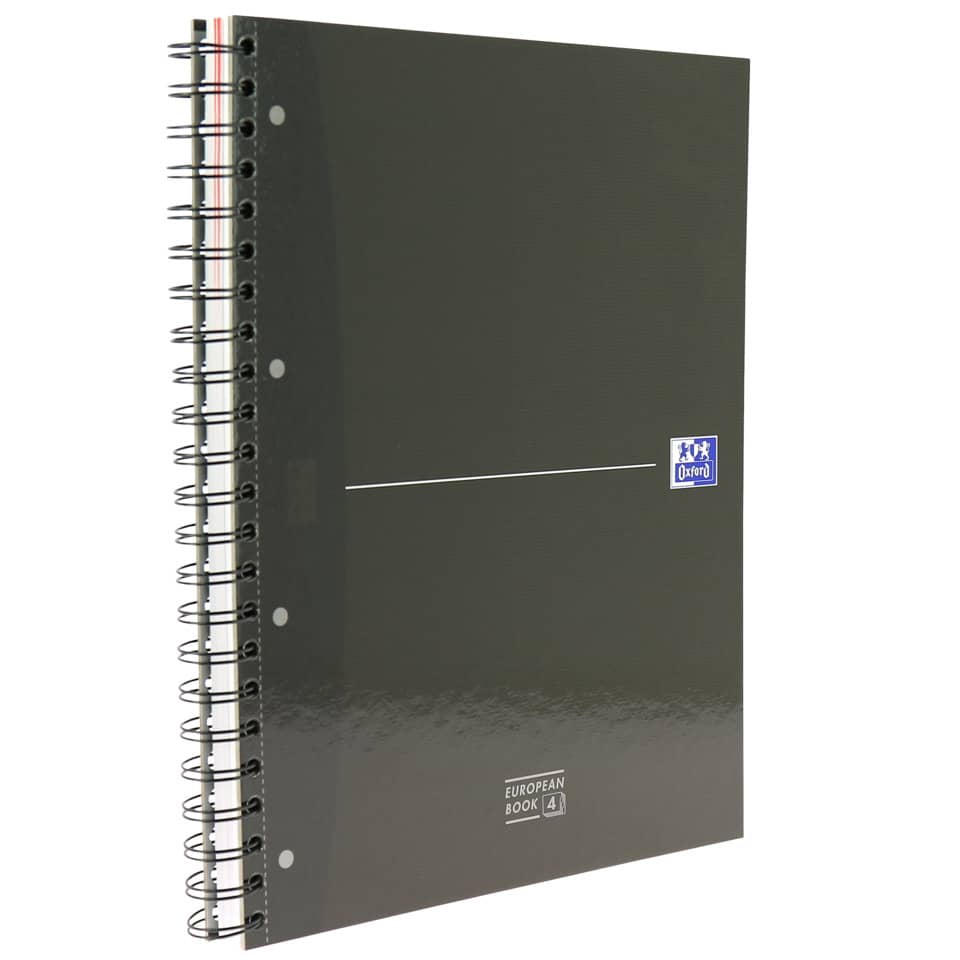 Quaderno spiralato OXFORD European Book Oxford Office Essentials A4+ assortiti quadretti 5 mm - 100104738