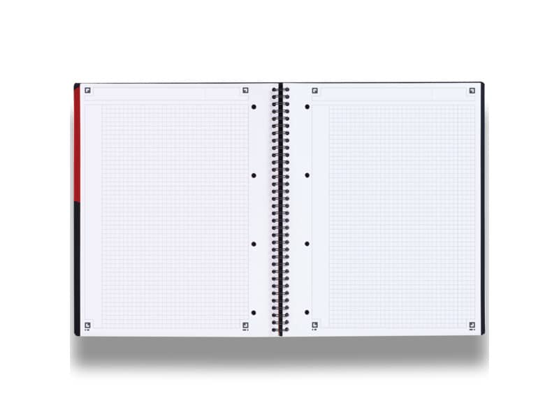 Quaderno spiralato OXFORD International Activebook Maxi A4+ grigio/arancio quadretti 5 mm - 100104329