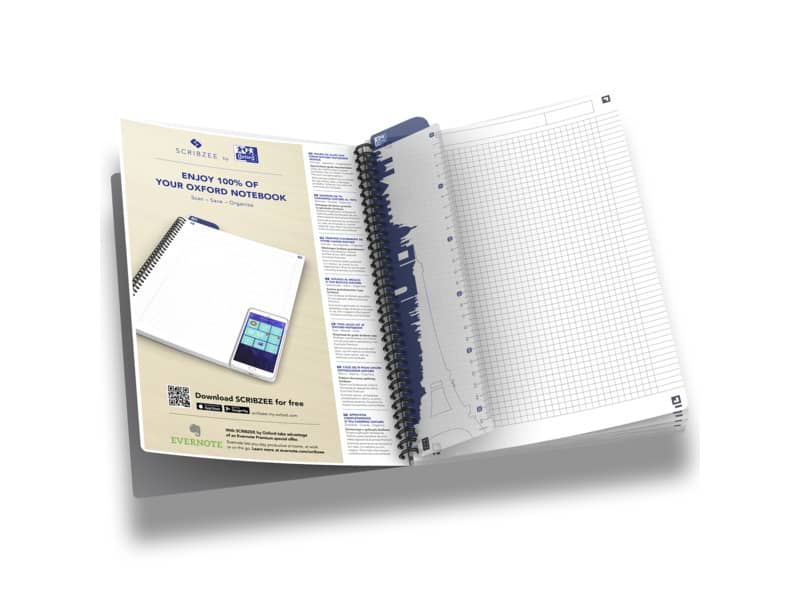 Quaderno spiralato OXFORD Office Essentials A5 assortiti quadretti 5 mm 100102938