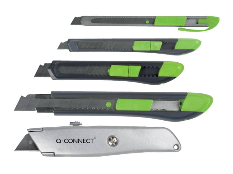 Cutter in plastica con guida Q-Connect 18 mm KF10632