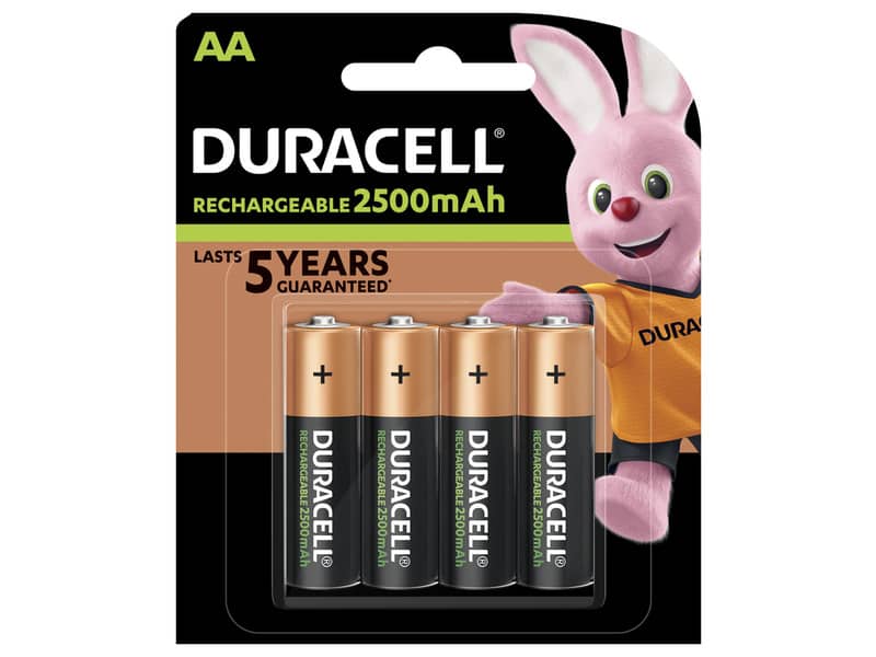 Batterie ricaricabili Duracell Precaricata Stilo 2400 mAh AA conf. da 4 - DU75