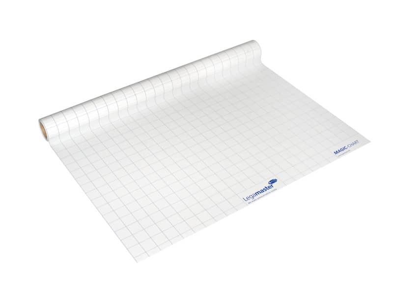 Blocco lavagna elettrostatico da parete Legamaster Magic-Chart Flipchart 25 ff 60x80 cm bianco quadretti - 7-159000