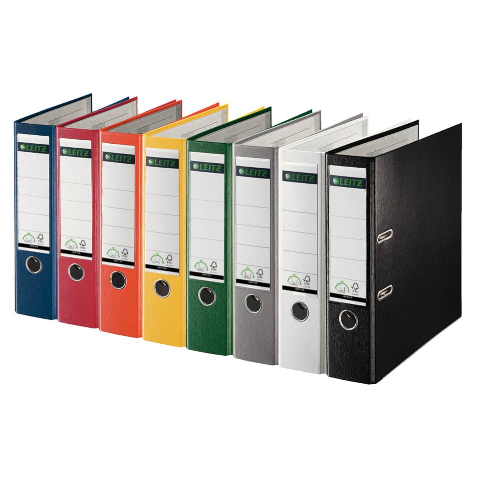 Registratore senza custodia Leitz 180° commerciale dorso 8 cm cartone rivestito in polipropilene nero - 10105095