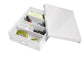 Scatola Organizer "M" Leitz CLICK & STORE A4 bianco metallizzato 28,1x10x37 cm - 60580001