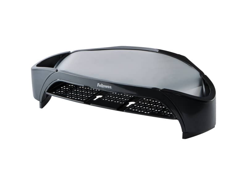 Supporto FELLOWES Smart Suites per monitor plus ABS grigio/nero 47,8x32,8cm con vaschetta portaoggetti - 8020801